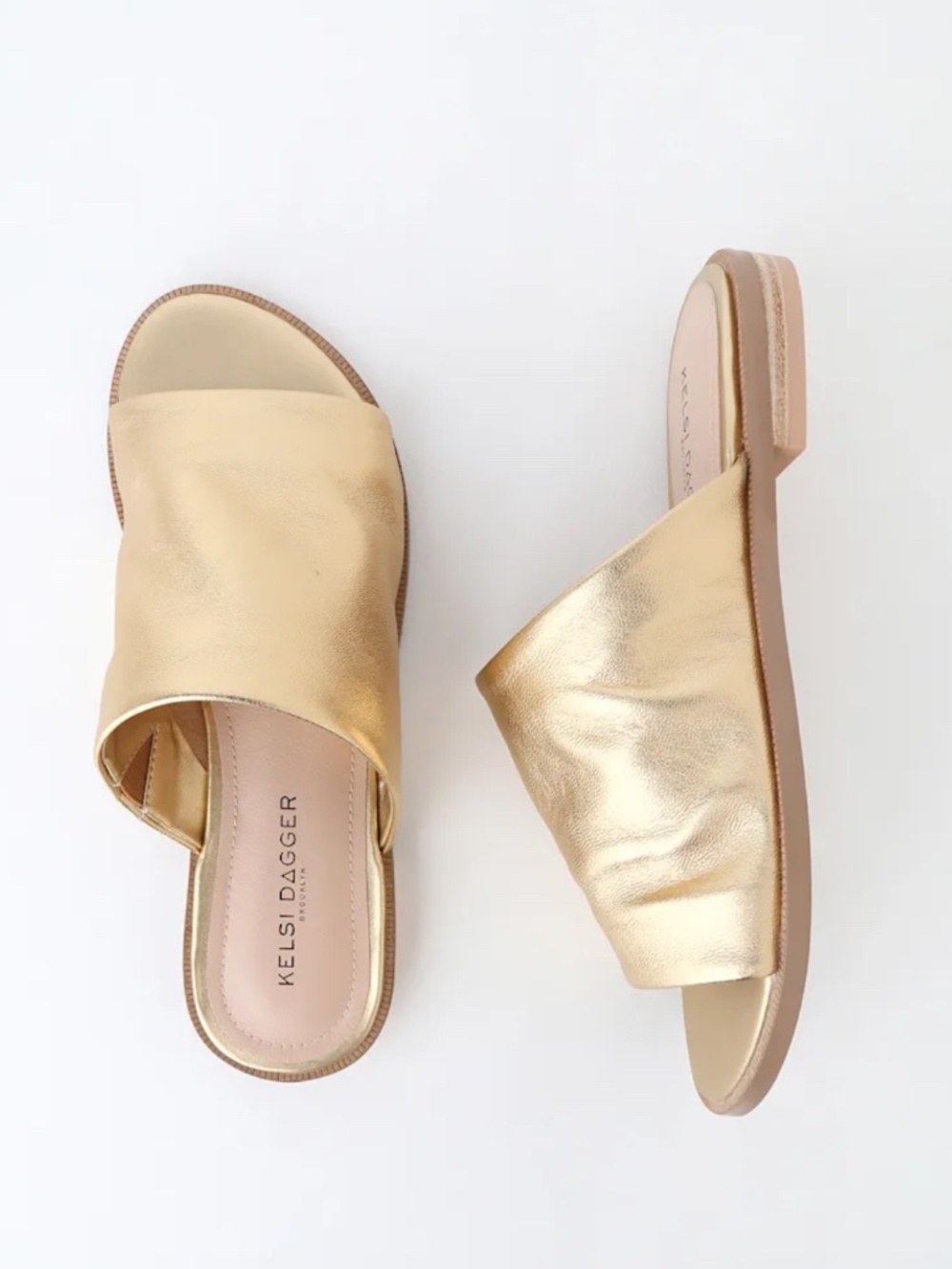 KELSI DAGGER LEATHER GOLD SANDAL